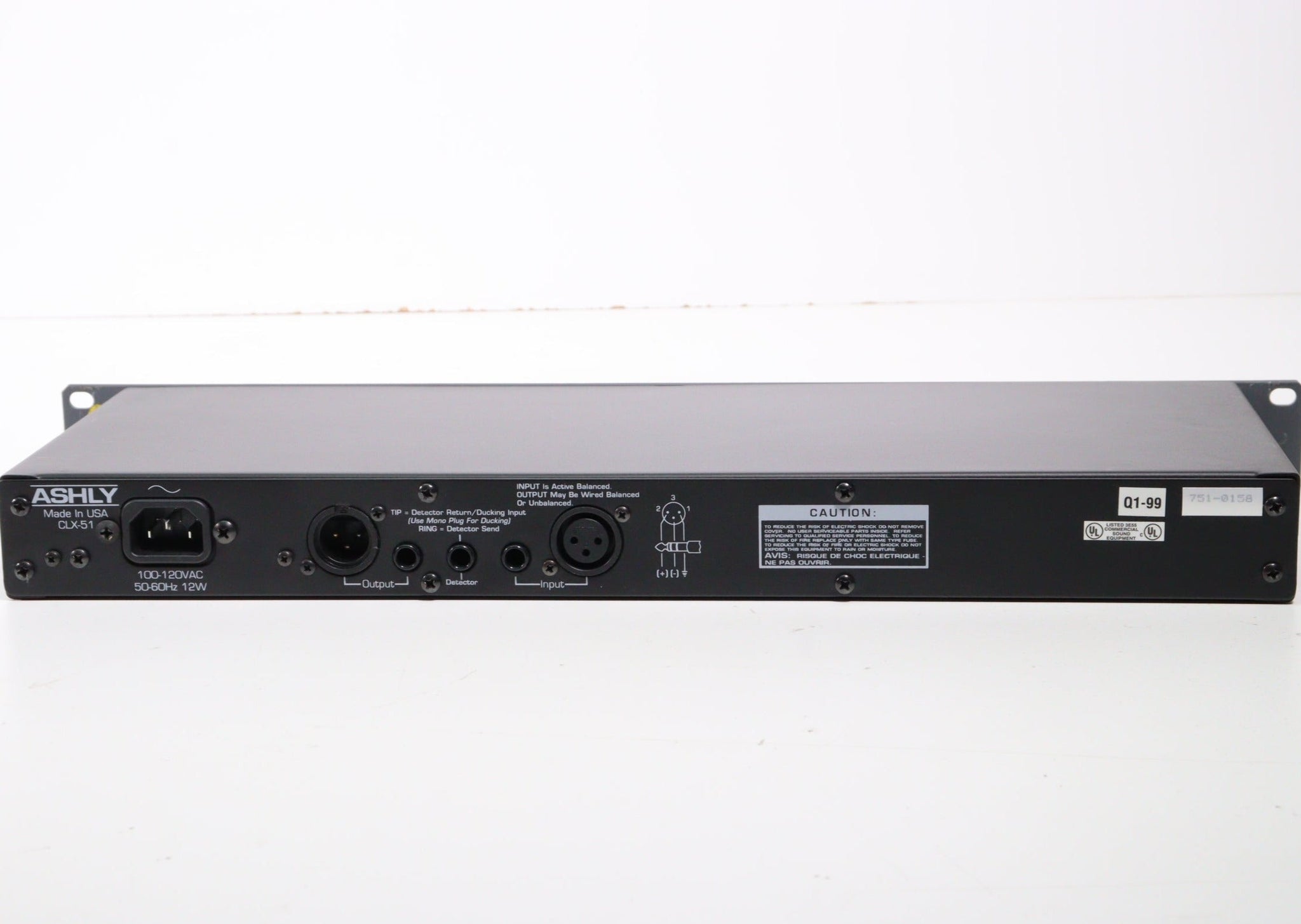 Ashly CLX-51 Peak Compressor and Limiter with Rack Mount