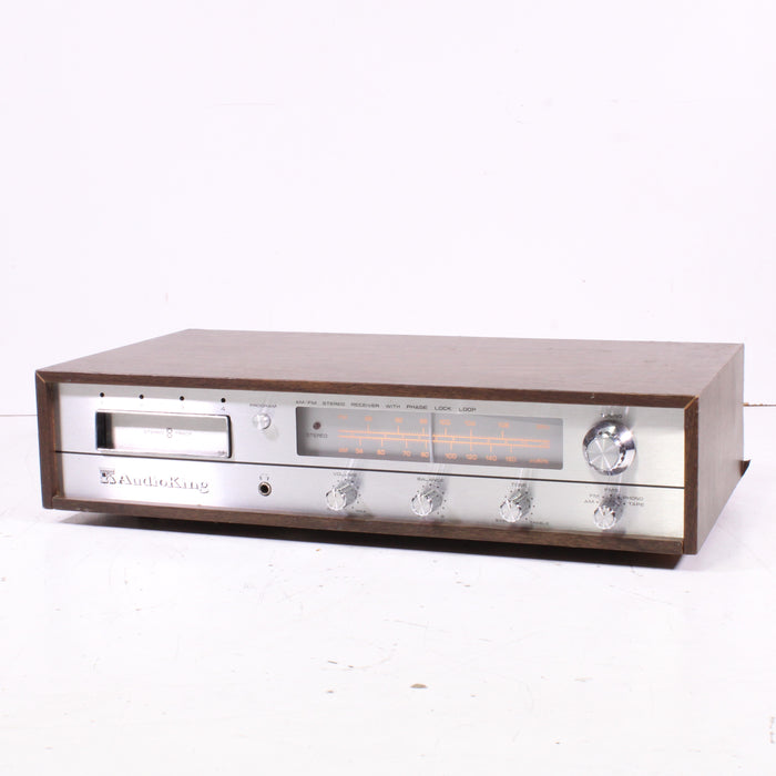 AudioKing AM/FM Stereo 8-Track Player Silver Face Vintage Receiver-8 Track Player-SpenCertified-vintage-refurbished-electronics