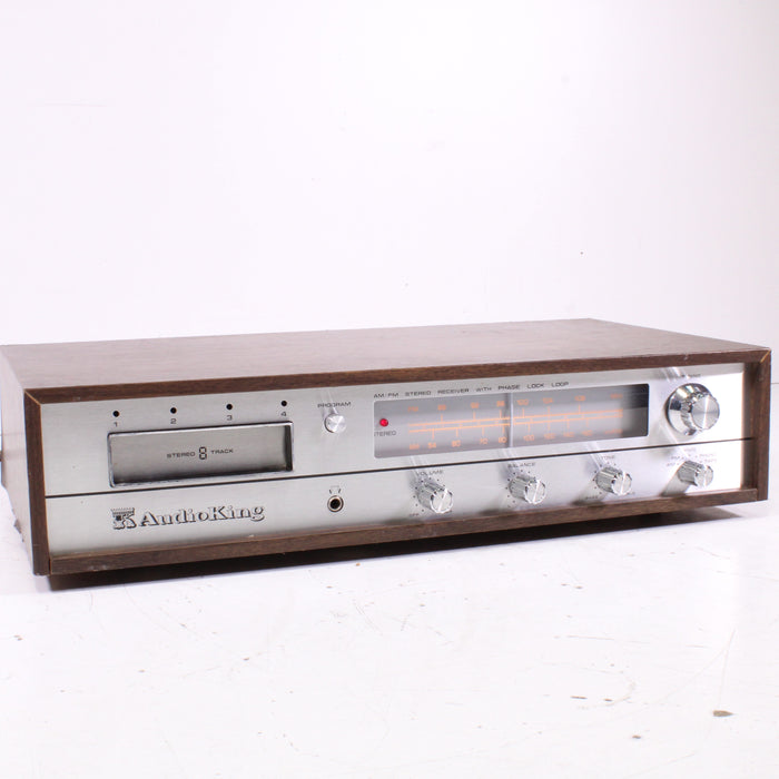 AudioKing AM/FM Stereo 8-Track Player Silver Face Vintage Receiver-8 Track Player-SpenCertified-vintage-refurbished-electronics