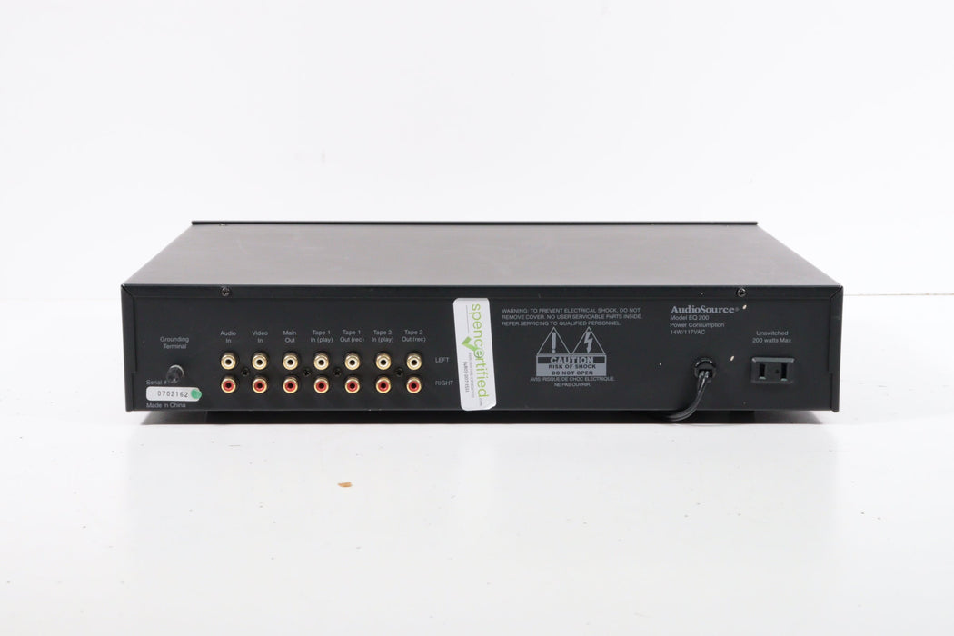 AudioSource EQ200 10-Band Graphic Equalizer and Spectrum Analyzer-Equalizers-SpenCertified-vintage-refurbished-electronics