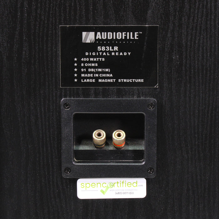 Audiofile 583LR Home Theatre Tower Speaker Pair 400 Watts-Speakers-SpenCertified-vintage-refurbished-electronics