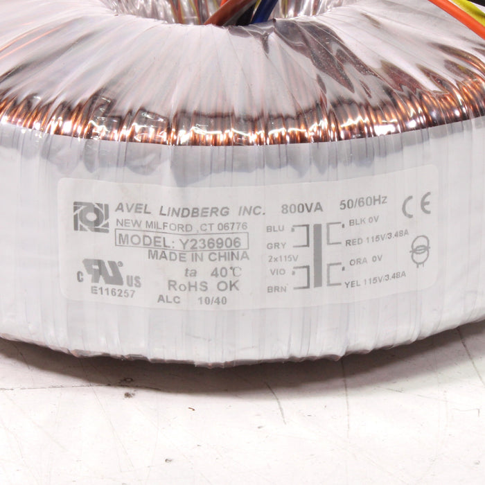Avel Lindberg Y236906 Toroidal Transformer 800VA 50/60Hz-Parts-SpenCertified-vintage-refurbished-electronics