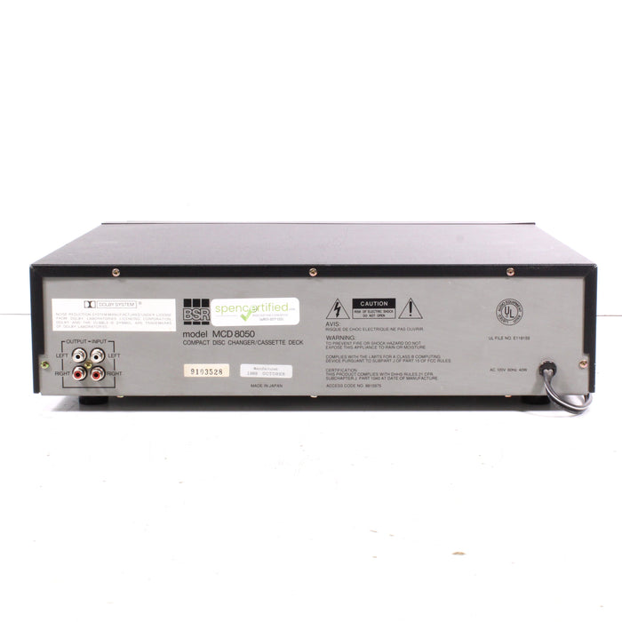 BSR MCD 8050 6-Disc Magazine CD Player Cassette Deck System (1989)-Cassette Players & Recorders-SpenCertified-vintage-refurbished-electronics
