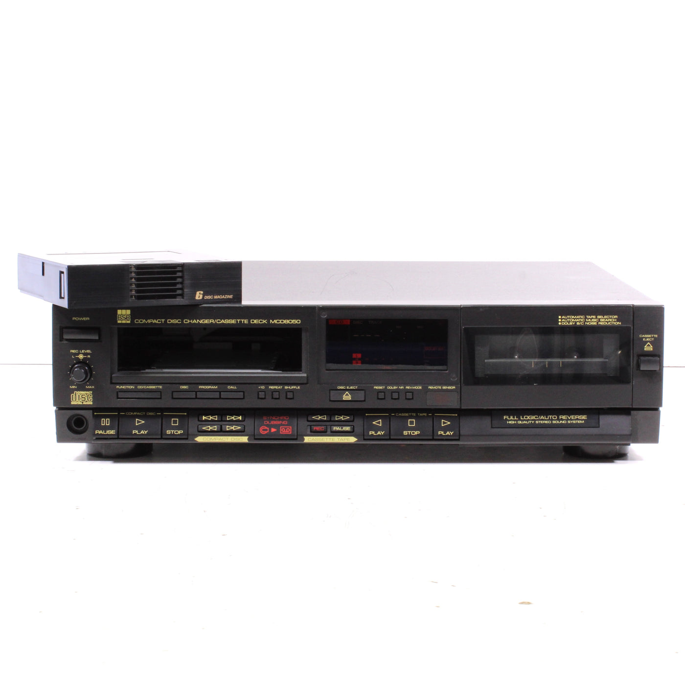 BSR MCD 8050 6-Disc Magazine CD Player Cassette Deck System (1989 ...