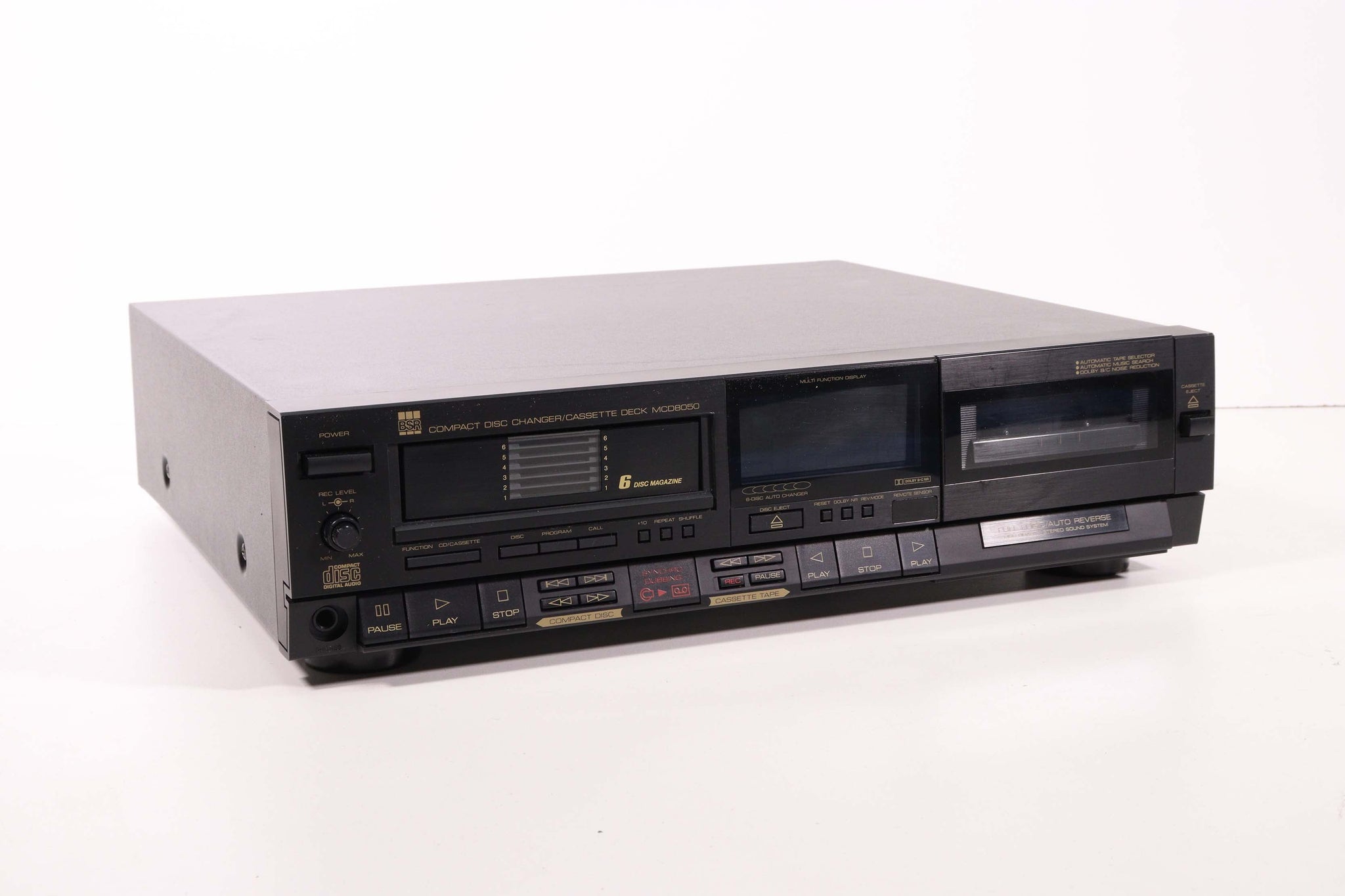 BSR MCD 8050 6Disc Magazine CD Player Cassette Deck System