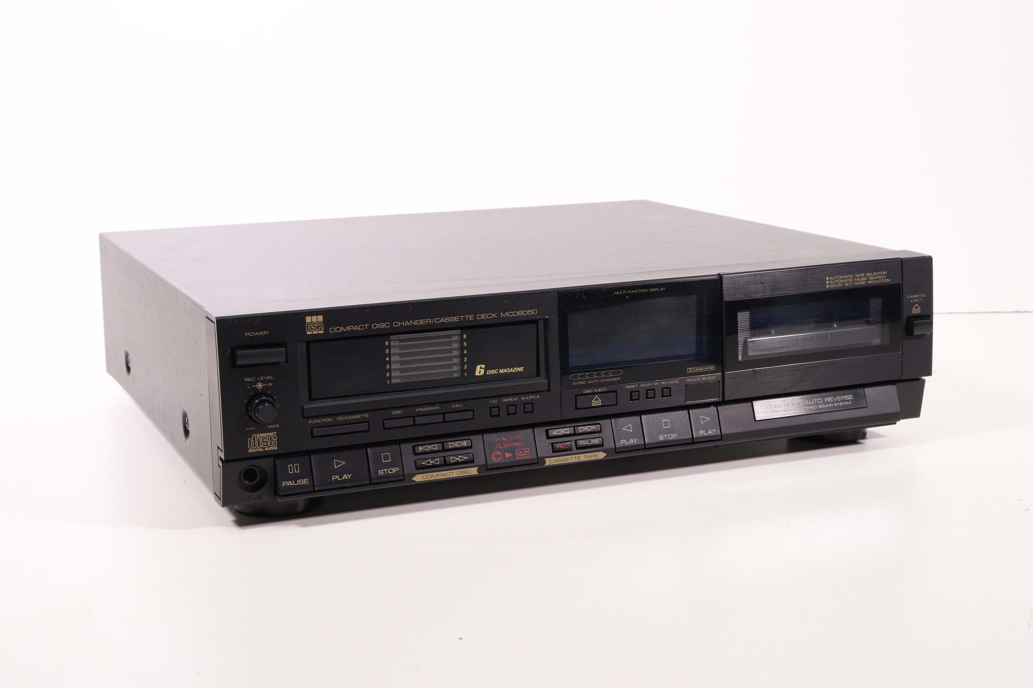 BSR MCD 8050 6-Disc Magazine CD Player Cassette Deck System — SpenCertified