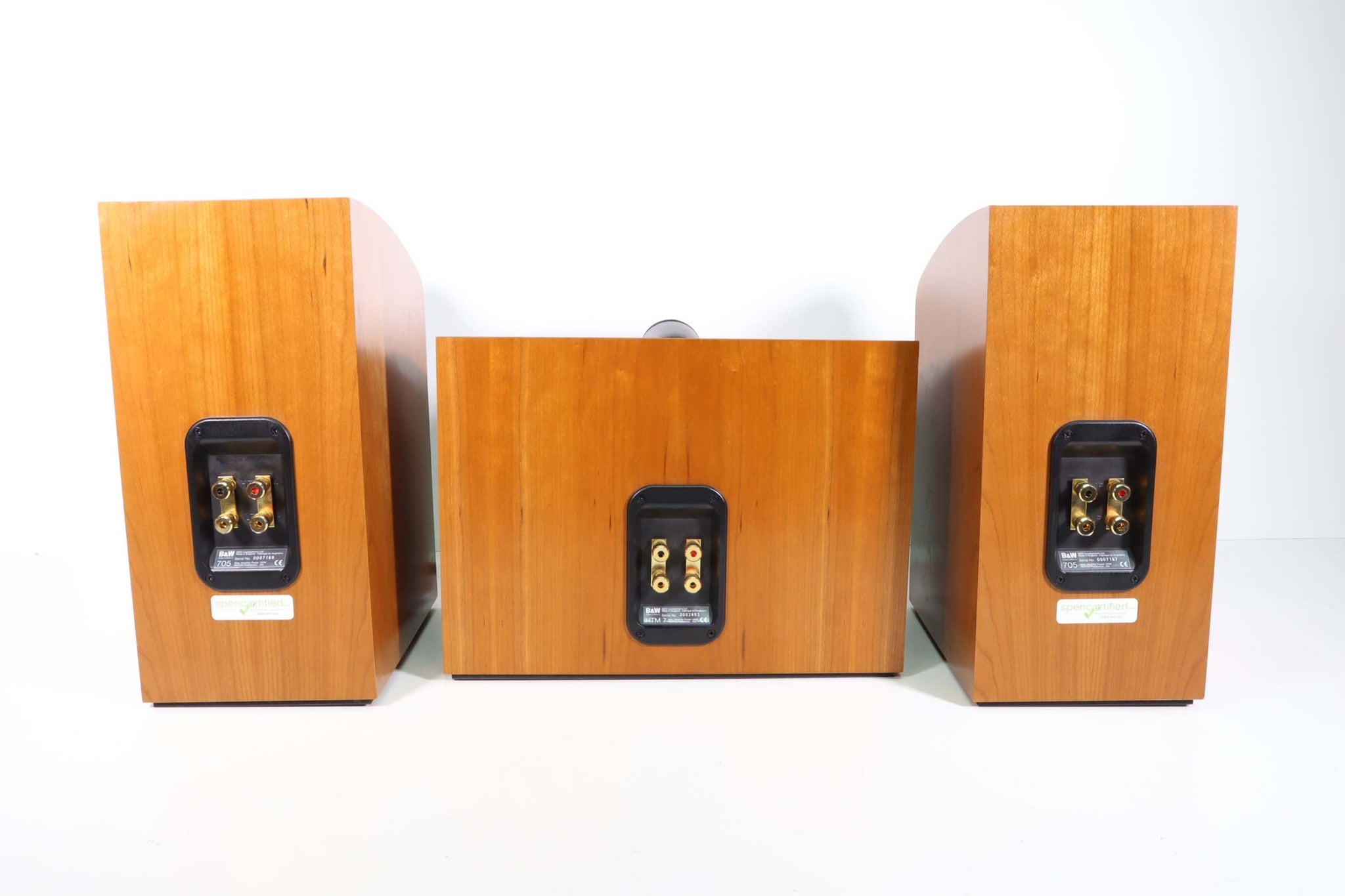 B&W Bookshelf Speakers and Center Channel High End (HTM7 Center/705 Bo