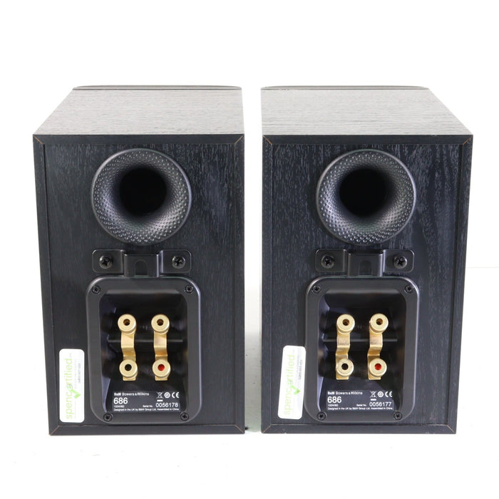 B&W Bowers and Wilkins 686 S2 Bookshelf Speaker Pair-Speakers-SpenCertified-vintage-refurbished-electronics