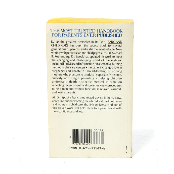 Baby and Child Care by Benjamin Spock and Michael Rothenberg Paperback Book (1985)-Books-SpenCertified-vintage-refurbished-electronics