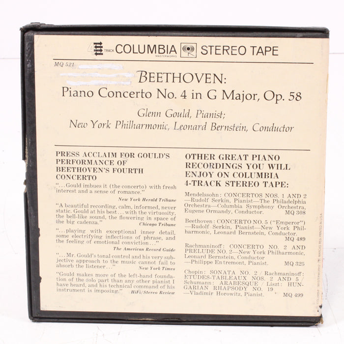 Beethoven Op. 58 – Glenn Gould, Piano – Leonard Bernstein / New York Philharmonic Reel to Reel Tape 7" 1/4" 7½ IPS Columbia Stereo Tape-Reel-to-Reel Tape-SpenCertified-vintage-refurbished-electronics