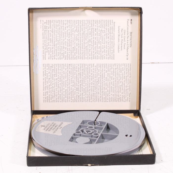 Beethoven Op. 58 – Glenn Gould, Piano – Leonard Bernstein / New York Philharmonic Reel to Reel Tape 7" 1/4" 7½ IPS Columbia Stereo Tape-Reel-to-Reel Tape-SpenCertified-vintage-refurbished-electronics