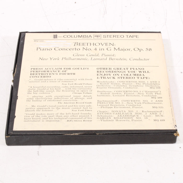 Beethoven Op. 58 – Glenn Gould, Piano – Leonard Bernstein / New York Philharmonic Reel to Reel Tape 7" 1/4" 7½ IPS Columbia Stereo Tape-Reel-to-Reel Tape-SpenCertified-vintage-refurbished-electronics