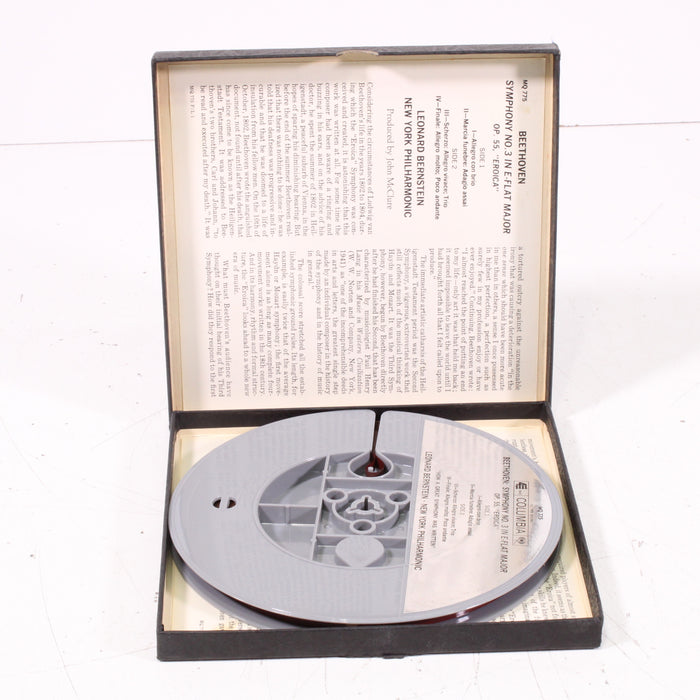 Beethoven – Symphony No. 3 "Eroica" – Leonard Bernstein Conducts the New York Philharmonic Reel to Reel Tape 7" 1/4" 7½ IPS Columbia Masterworks-Reel-to-Reel Tape-SpenCertified-vintage-refurbished-electronics