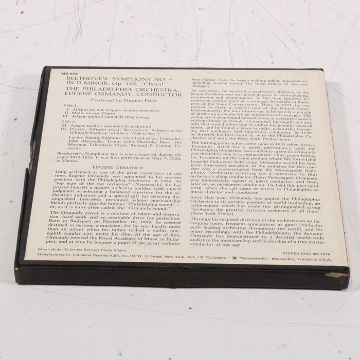 Beethoven – The Philadelphia Orchestra / Eugene Ormandy / The Mormon Tabernacle Choir Reel to Reel Tape 7" 1/4" 7½ IPS Columbia Stereo Tape-Reel-to-Reel Tape-SpenCertified-vintage-refurbished-electronics