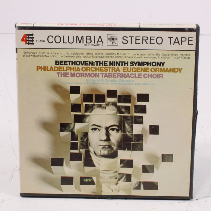Beethoven – The Philadelphia Orchestra / Eugene Ormandy / The Mormon Tabernacle Choir Reel to Reel Tape 7" 1/4" 7½ IPS Columbia Stereo Tape-Reel-to-Reel Tape-SpenCertified-vintage-refurbished-electronics