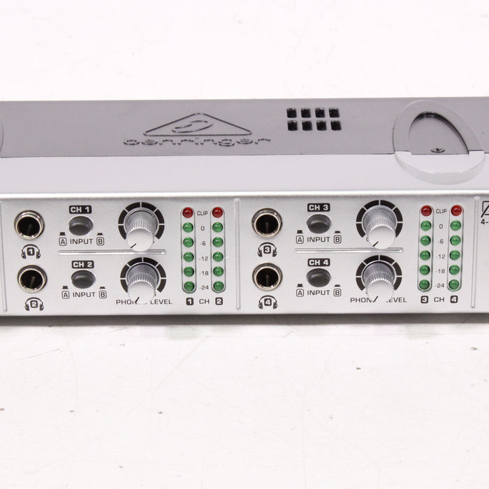 Behringer Miniamp AMP800 Ultra-Compact 4-Channel Stereo Headphone Amplifier w/ Box-IR Transmitters-SpenCertified-vintage-refurbished-electronics