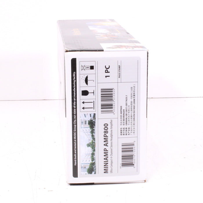 Behringer Miniamp AMP800 Ultra-Compact 4-Channel Stereo Headphone Amplifier w/ Box-IR Transmitters-SpenCertified-vintage-refurbished-electronics