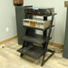 Bell'Oggetti Metal Audio Rack Assembled 4-Shelf Tower Unit (Black)-shelving-SpenCertified-vintage-refurbished-electronics