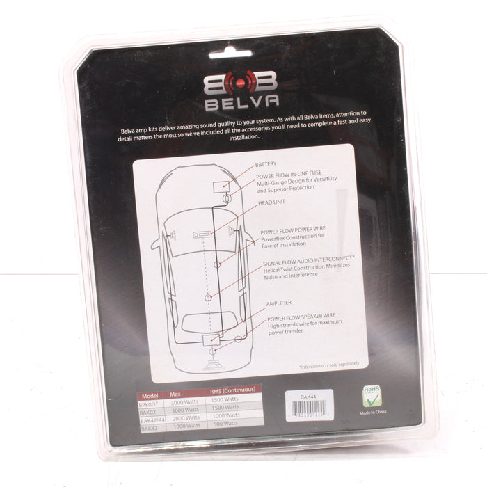 Belva BAK44 4 Gauge Premium (CCA) Complete Amplifier Wiring Kit with RCA-Audio Accessories-SpenCertified-vintage-refurbished-electronics