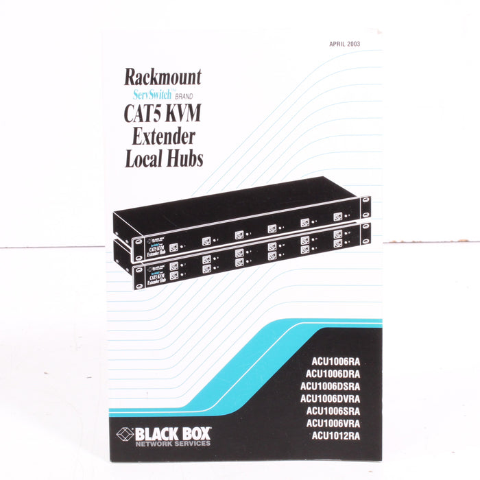 Black Box Rackmount CAT5 KVM Extender Local Hubs 6-Port Unit with Box-Hubs & Switching-SpenCertified-vintage-refurbished-electronics