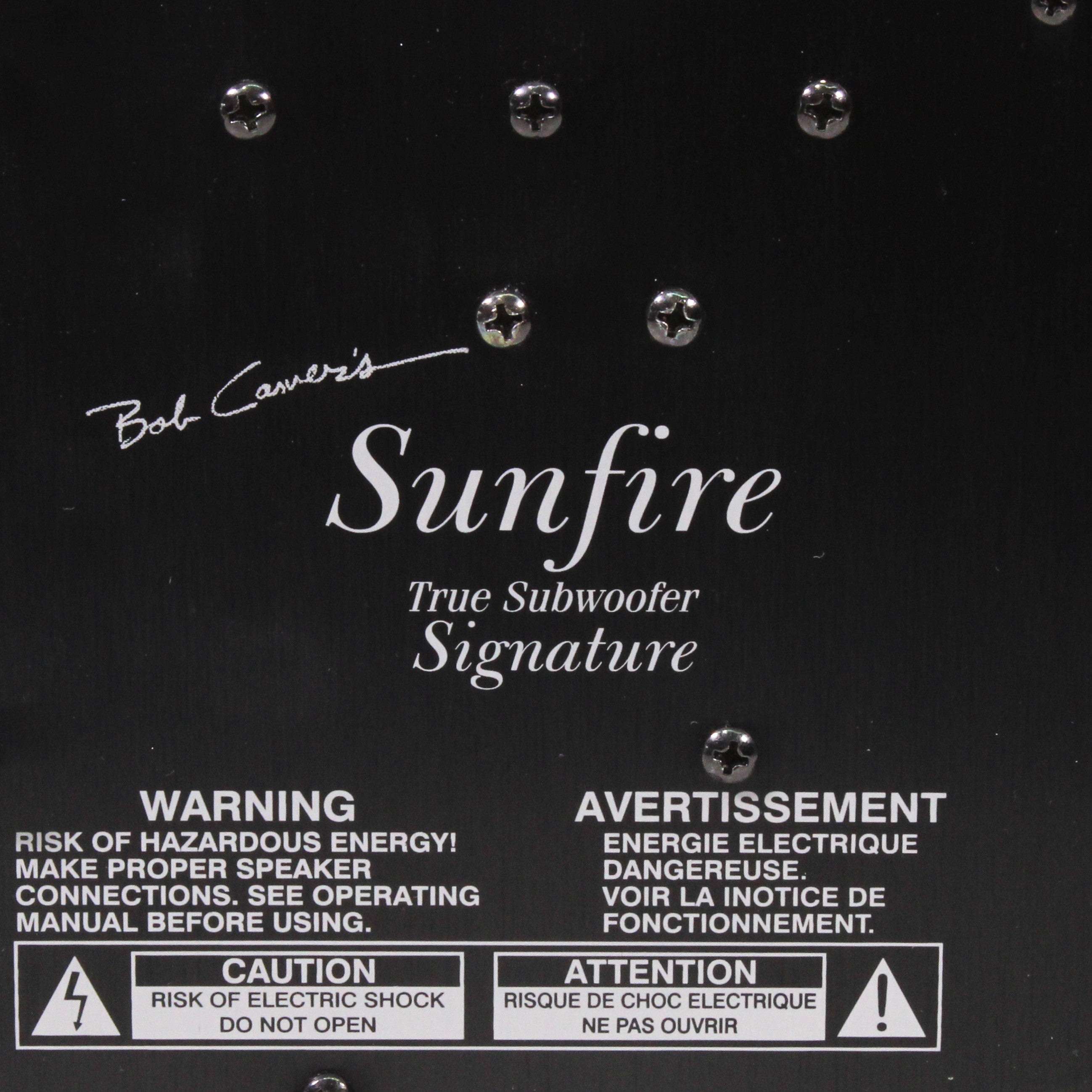 Bob Carver's Sunfire True Subwoofer Signature 12