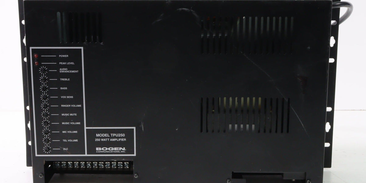 Bogen TPU250 Wall-Mountable Telephone Paging Amplifier 250 Watts ...