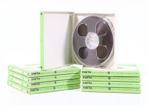Brand Five Magnetic Recording Tape 1800' 1 Mil Polyester #10D7M (Bundle of Nine)-Reel-to-Reel Accessories-SpenCertified-vintage-refurbished-electronics