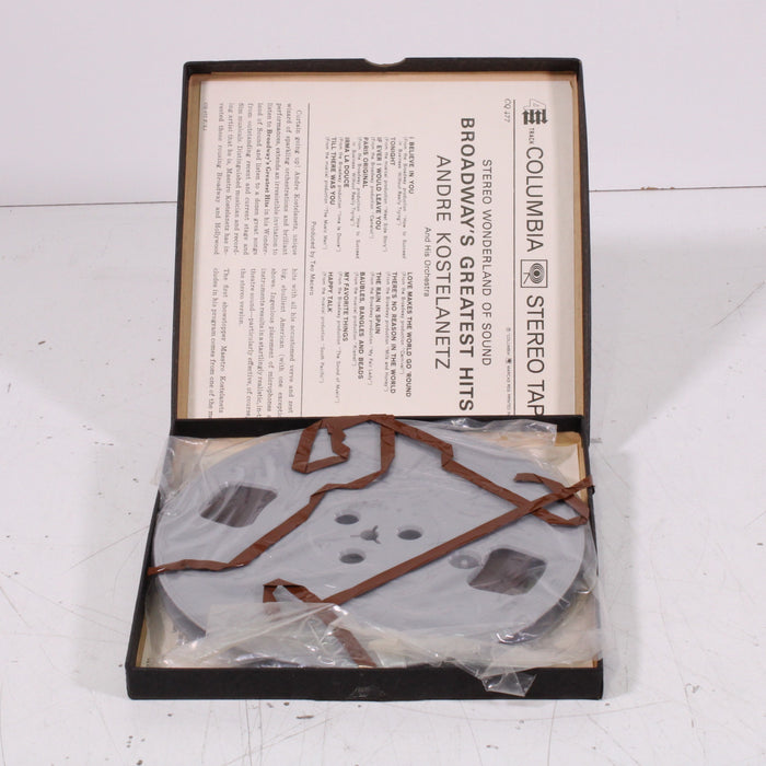 Broadway’s Greatest Hits Stereo Wonderland of Sound – André Kostelanetz and His Orchestra Reel to Reel Tape 7" 1/4" 7½ IPS Columbia Stereo Tape-Reel-to-Reel Tape-SpenCertified-vintage-refurbished-electronics
