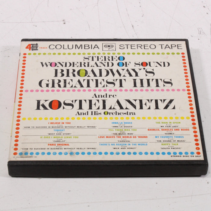 Broadway’s Greatest Hits Stereo Wonderland of Sound – André Kostelanetz and His Orchestra Reel to Reel Tape 7" 1/4" 7½ IPS Columbia Stereo Tape-Reel-to-Reel Tape-SpenCertified-vintage-refurbished-electronics