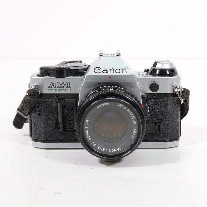 Canon AE-1 Vintage 35mm SLR Camera with 50mm 1:1.8 Lens and Carrying Case-Cameras-SpenCertified-vintage-refurbished-electronics