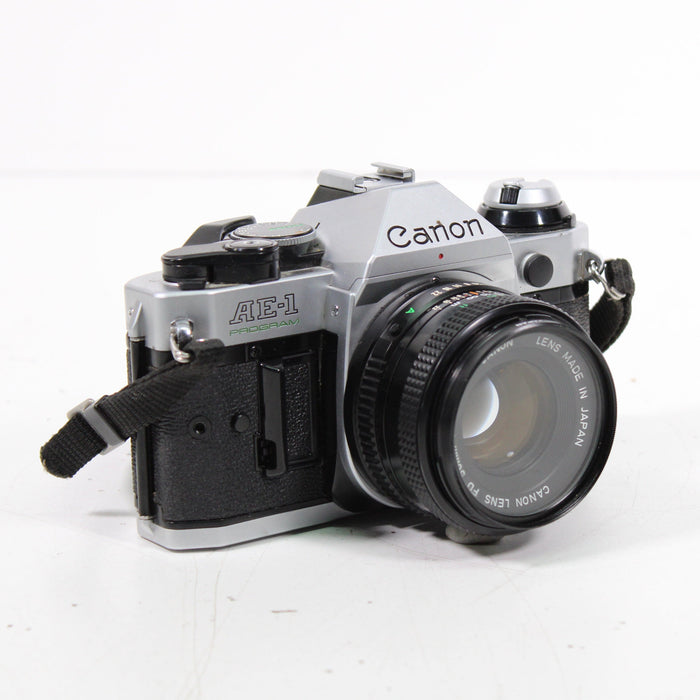 Canon AE-1 Vintage 35mm SLR Camera with 50mm 1:1.8 Lens and Carrying Case-Cameras-SpenCertified-vintage-refurbished-electronics