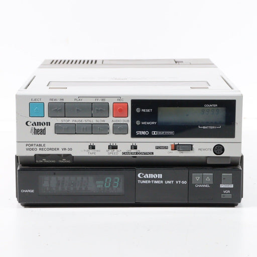 Canon VR-30 Portable Video Recorder and VT-50 Tuner Timer (DOESN'T AUTOMATICALLY OPEN)-Video Recorder-SpenCertified-vintage-refurbished-electronics