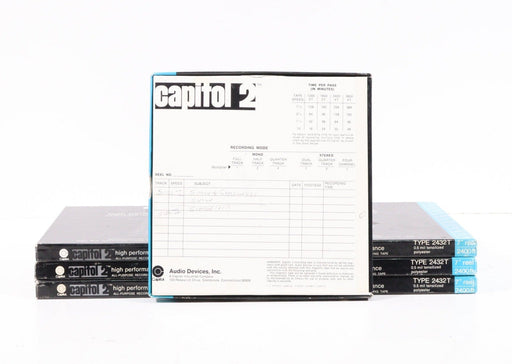 Capitol 2 All-Purpose Magnetic Recording Tape Type 2432T 7" Reel 200ft (Bundle of Seven)-Reel-to-Reel Accessories-SpenCertified-vintage-refurbished-electronics