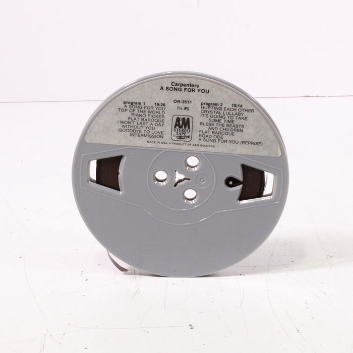 Carpenters – A Song for You – Reel to Reel Tape 7" 1/4" 7½ IPS – A&M Records – Soft Rock / Pop / 1970s Vocal Classics-Reel-to-Reel Tape-SpenCertified-vintage-refurbished-electronics