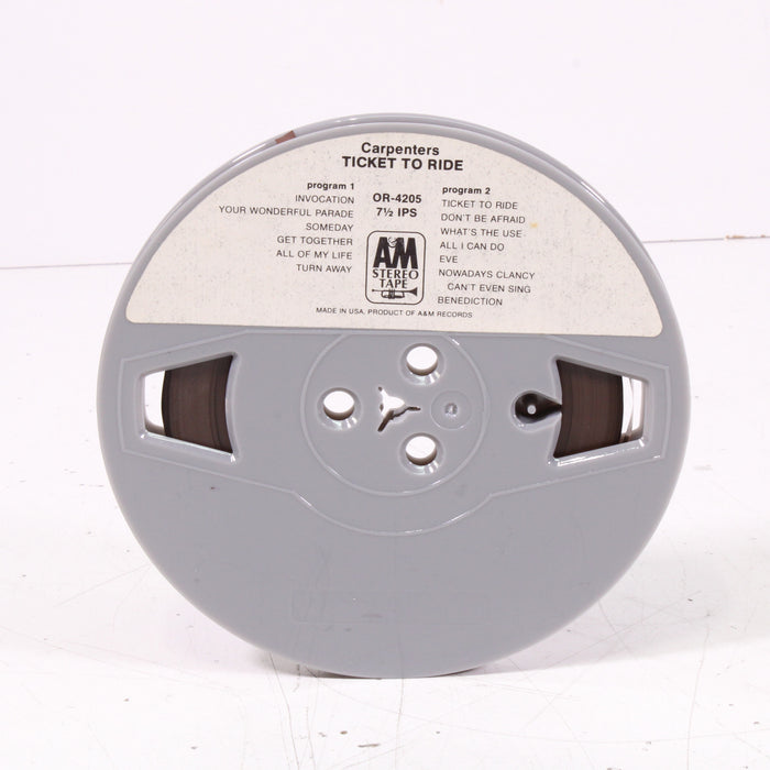 Carpenters – Ticket to Ride Reel to Reel Tape 7" 1/4" 7½ IPS A&M Records-Reel-to-Reel Tape-SpenCertified-vintage-refurbished-electronics