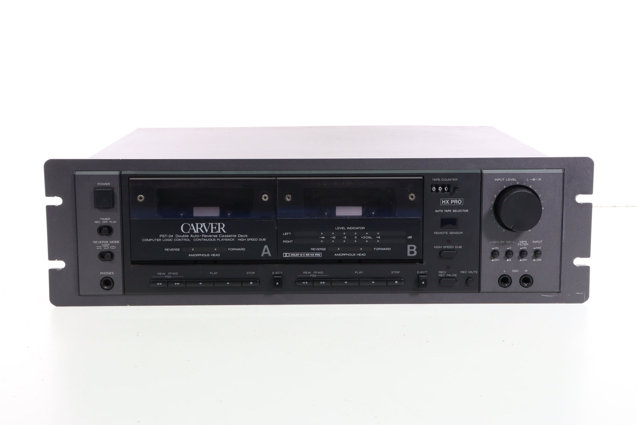 Carver PST24 Double AutoReverse Cassette Deck with Rack Mount