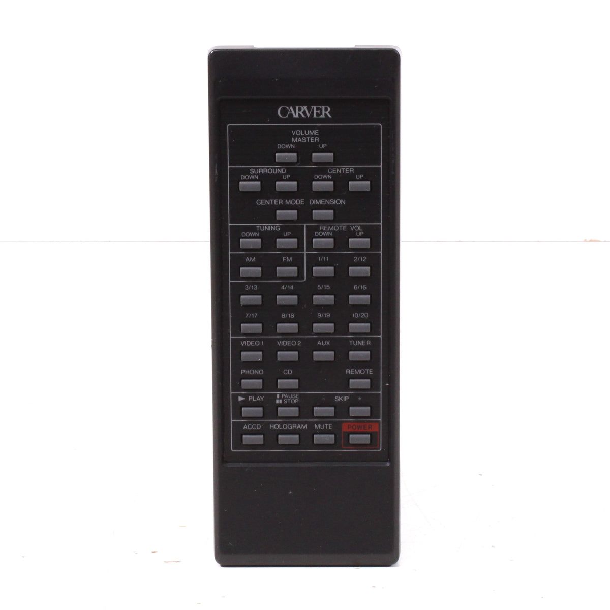 Carver RH-17 Remote Control for Preamp or Cassette Deck CT-17 TD