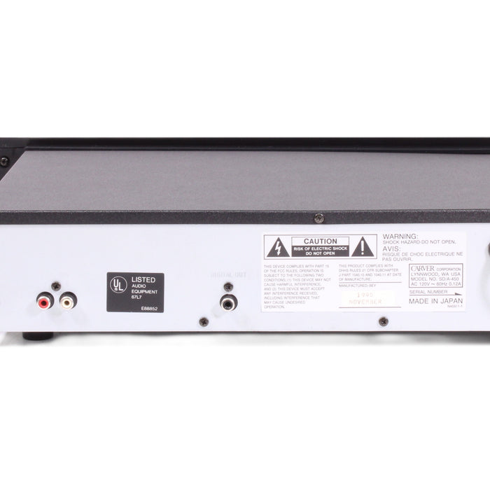 Carver SD/A-450 Sonic Holography CD Player Audiophile Compact Disc Player (1990)-Electronics-SpenCertified-vintage-refurbished-electronics