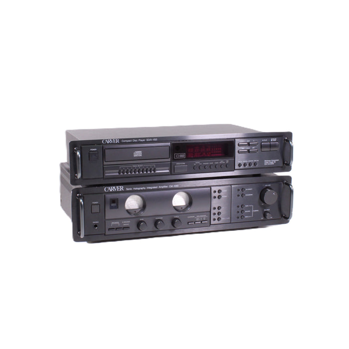 Carver SD/A-450 Sonic Holography CD Player & Carver CM-1090 Integrated Amplifier with Phono Bundle (1990) System-Cassette Players & Recorders-SpenCertified-vintage-refurbished-electronics