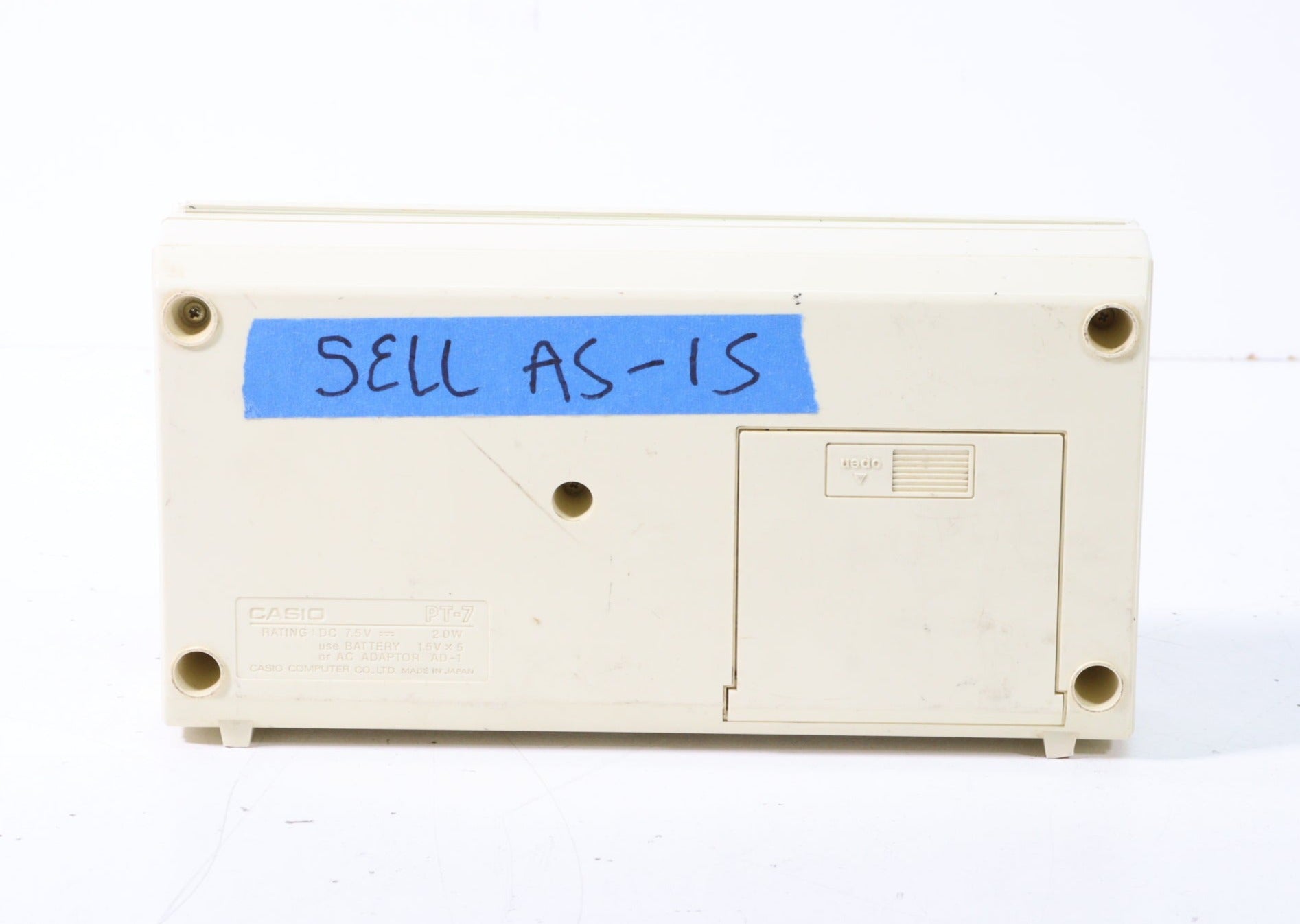 Casio PT7 Vintage Electronic Musical Instrument with Detachable Keybo