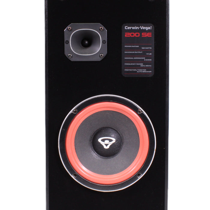 Cerwin-Vega 200SE Special Edition 2-Way 8" Bookshelf Speaker Pair-Speakers-SpenCertified-vintage-refurbished-electronics