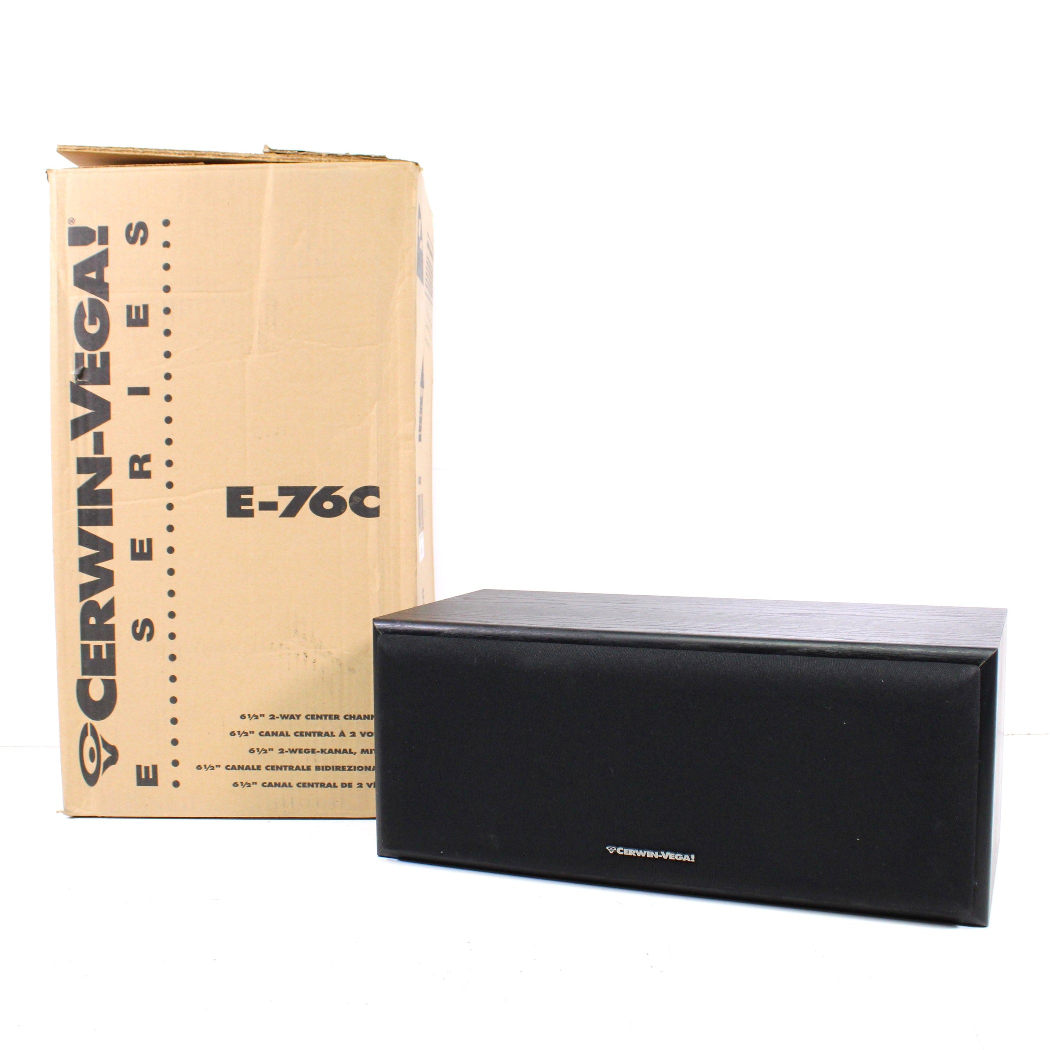Eight Way Center Cerwin-Vega E-76C 2-Way Center Channel Speaker with Original Box ...