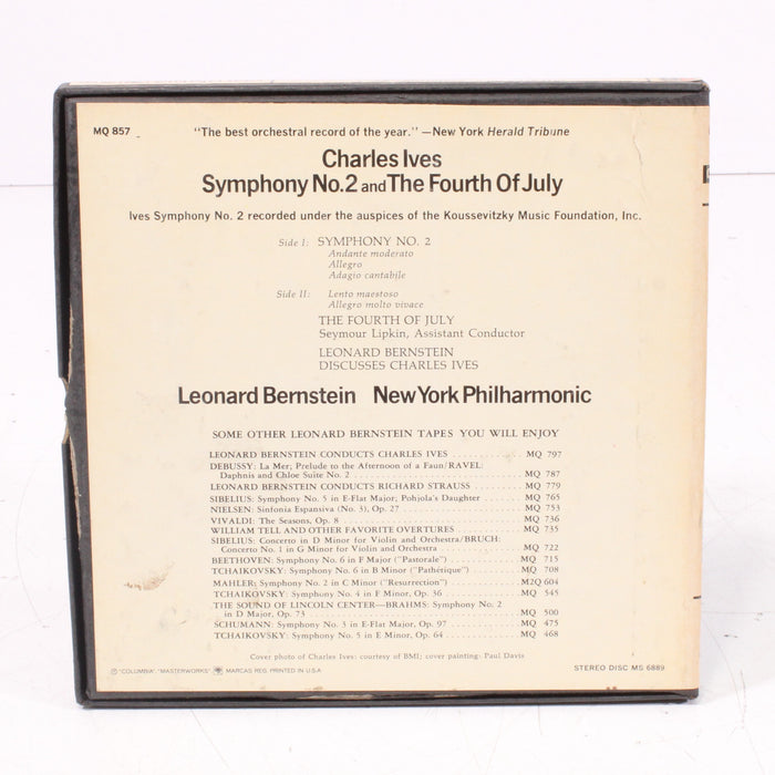 Charles Ives Symphony No. 2 & The Fourth of July – Leonard Bernstein / New York Philharmonic Reel to Reel Tape 7" 1/4" 7½ IPS Columbia Stereo Tape-Reel-to-Reel Tape-SpenCertified-vintage-refurbished-electronics