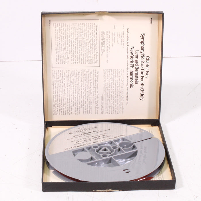 Charles Ives Symphony No. 2 & The Fourth of July – Leonard Bernstein / New York Philharmonic Reel to Reel Tape 7" 1/4" 7½ IPS Columbia Stereo Tape-Reel-to-Reel Tape-SpenCertified-vintage-refurbished-electronics