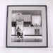 "Child and Dog" Framed Black & White Vintage Kitchen Scene Photograph-Painting-SpenCertified-vintage-refurbished-electronics