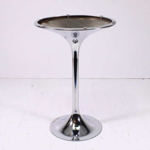 Chrome Pedestal Single Speaker Stand Tulip-Style Polished Metal Base-Speaker Stands & Mounts-SpenCertified-vintage-refurbished-electronics