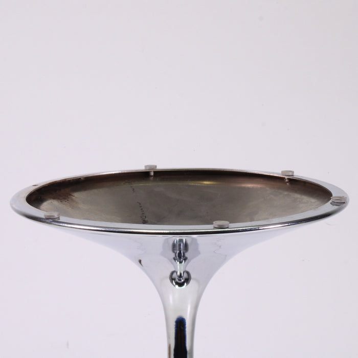 Chrome Pedestal Single Speaker Stand Tulip-Style Polished Metal Base-Speaker Stands & Mounts-SpenCertified-vintage-refurbished-electronics