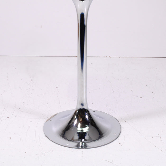 Chrome Pedestal Single Speaker Stand Tulip-Style Polished Metal Base-Speaker Stands & Mounts-SpenCertified-vintage-refurbished-electronics