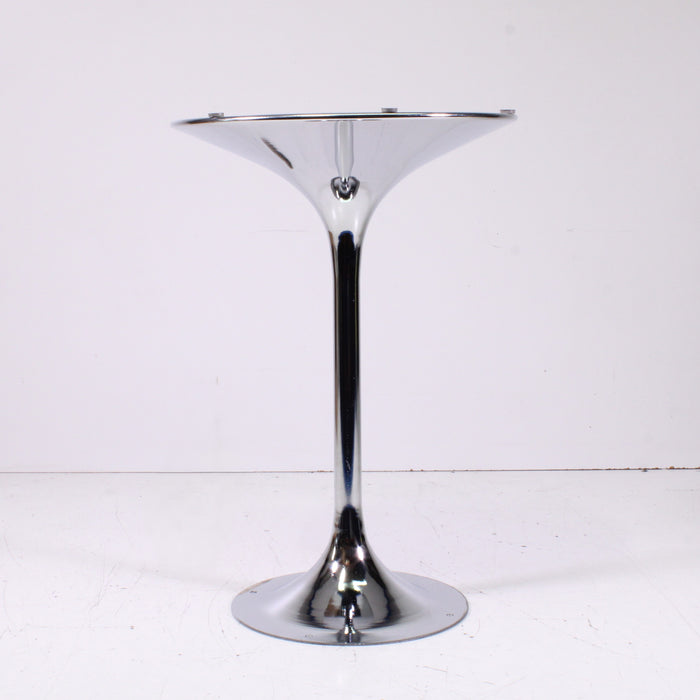 Chrome Pedestal Single Speaker Stand Tulip-Style Polished Metal Base-Speaker Stands & Mounts-SpenCertified-vintage-refurbished-electronics