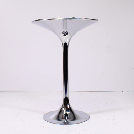 Chrome Pedestal Single Speaker Stand Tulip-Style Polished Metal Base-Speaker Stands & Mounts-SpenCertified-vintage-refurbished-electronics